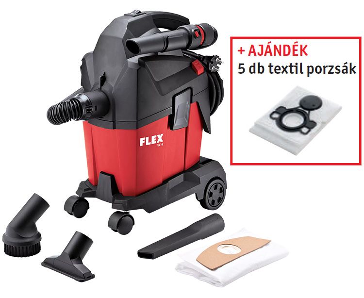 Flex VC 6 L MC kompakt porszívó + AJÁNDÉK 5 db textil porzsák termék fő termékképe