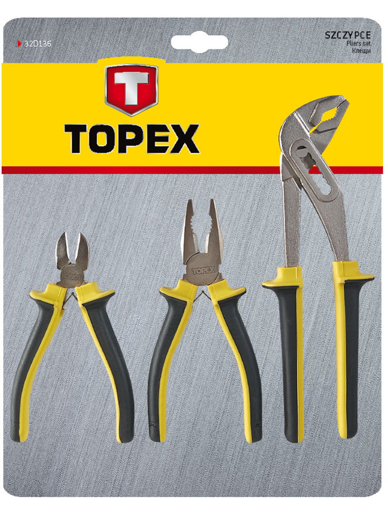 Topex 32D136 fogó készlet, 3 darabos termék fő termékképe