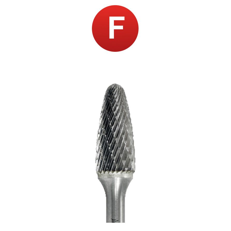 Abraboro 12 x 175/25 mm F alakú keményfém turbómaró kereszt fogazással, hosszú kivitel termék fő termékképe