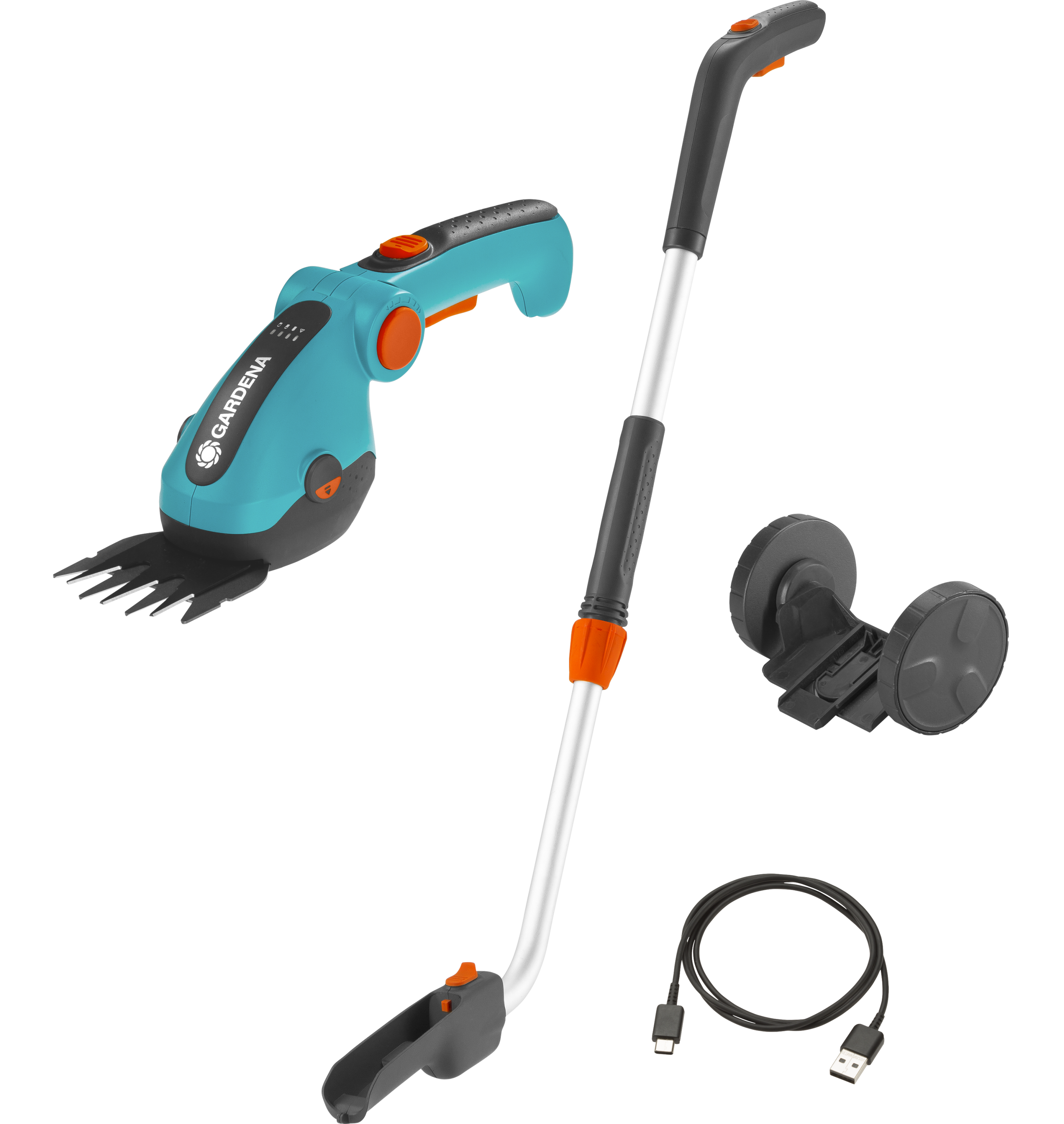 Gardena ComfortCut Li akkumulátoros fűnyíró olló teleszkópos nyéllel és kerékkel (3.0 Ah beépített Li-ion akkuval) termék fő termékképe