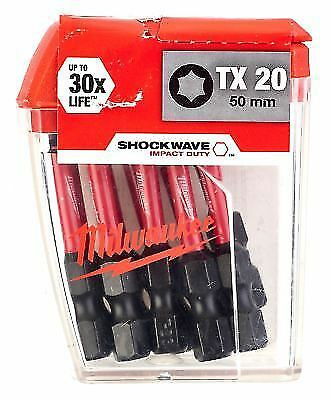 Milwaukee Shockwave Impact Duty™ csavarozó bit, 50 mm, TX 20, 10 db/csomag termék fő termékképe